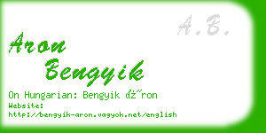 aron bengyik business card